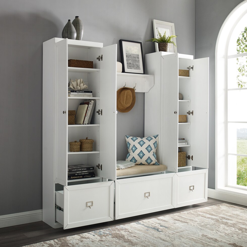 caddie white bench   