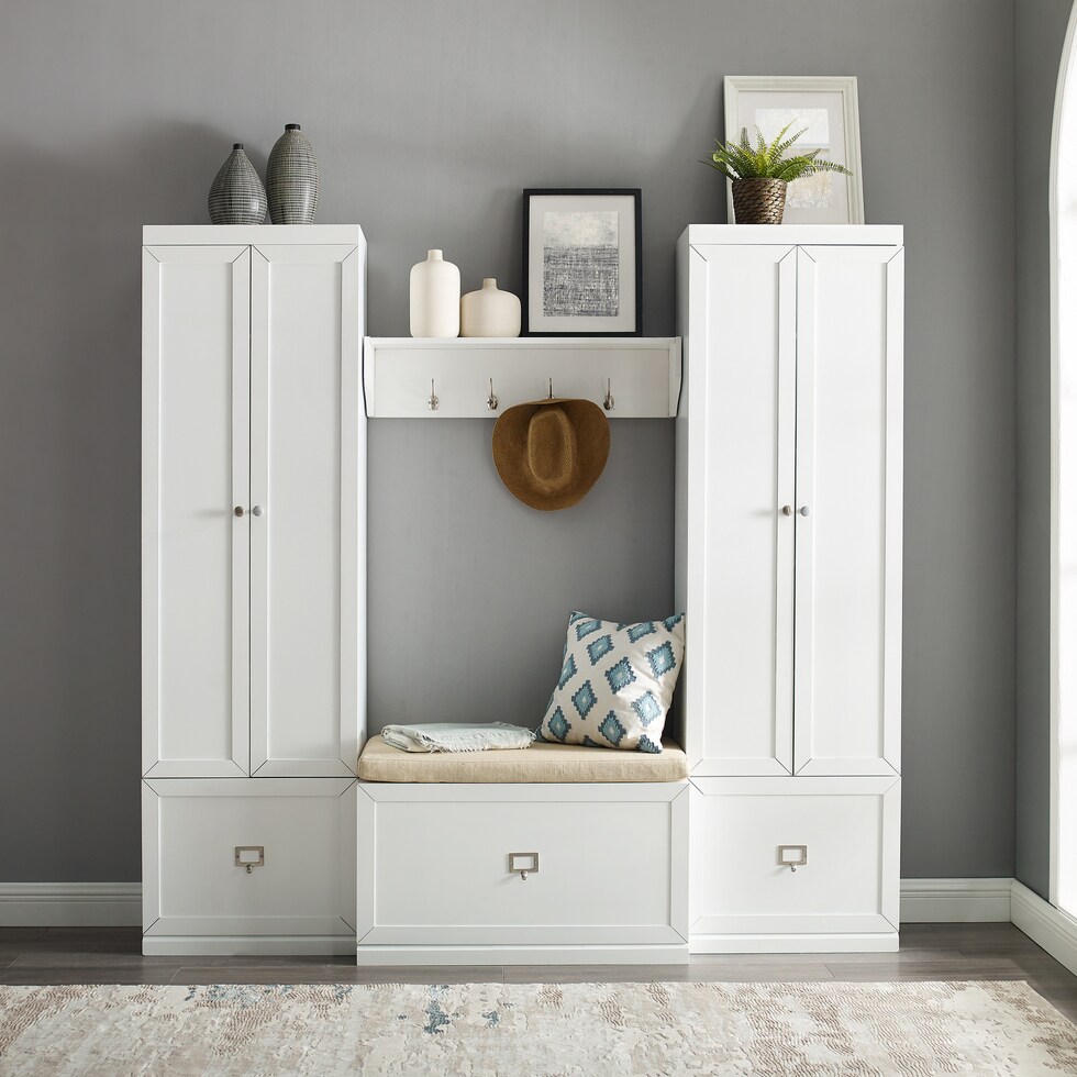 caddie white bench   