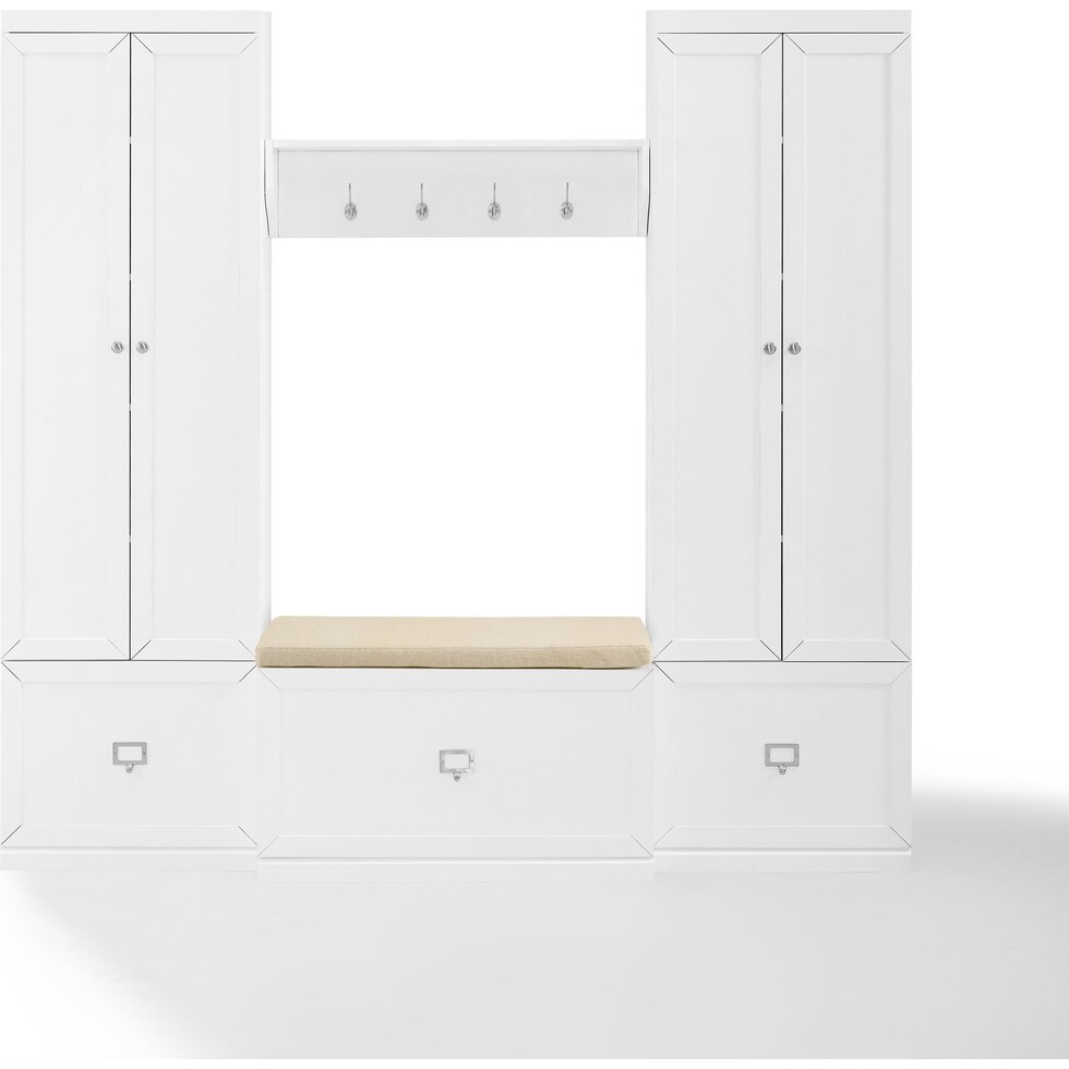 caddie white bench   