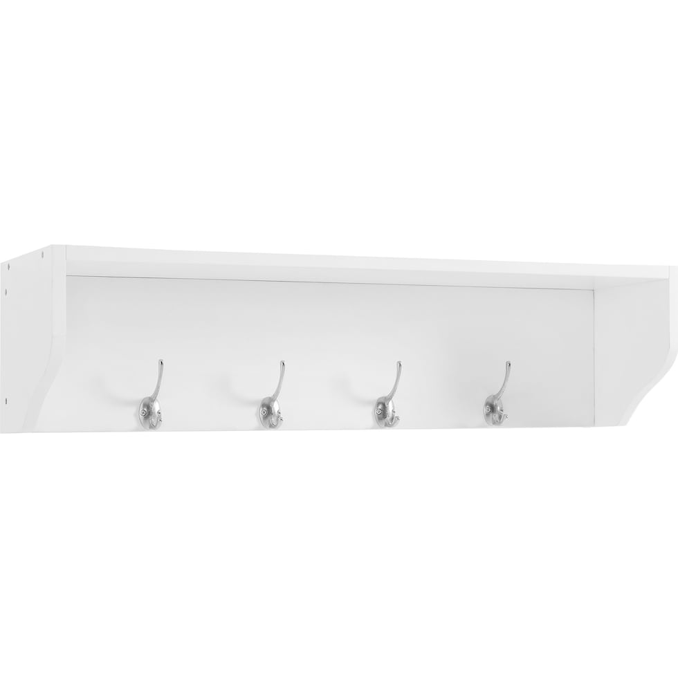 caddie white entryway storage shelf   