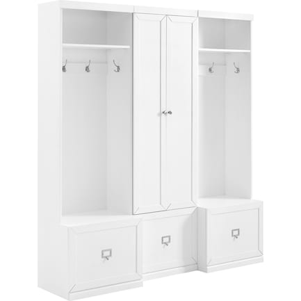 Caddie Pantry and 2 Hall Trees Set
