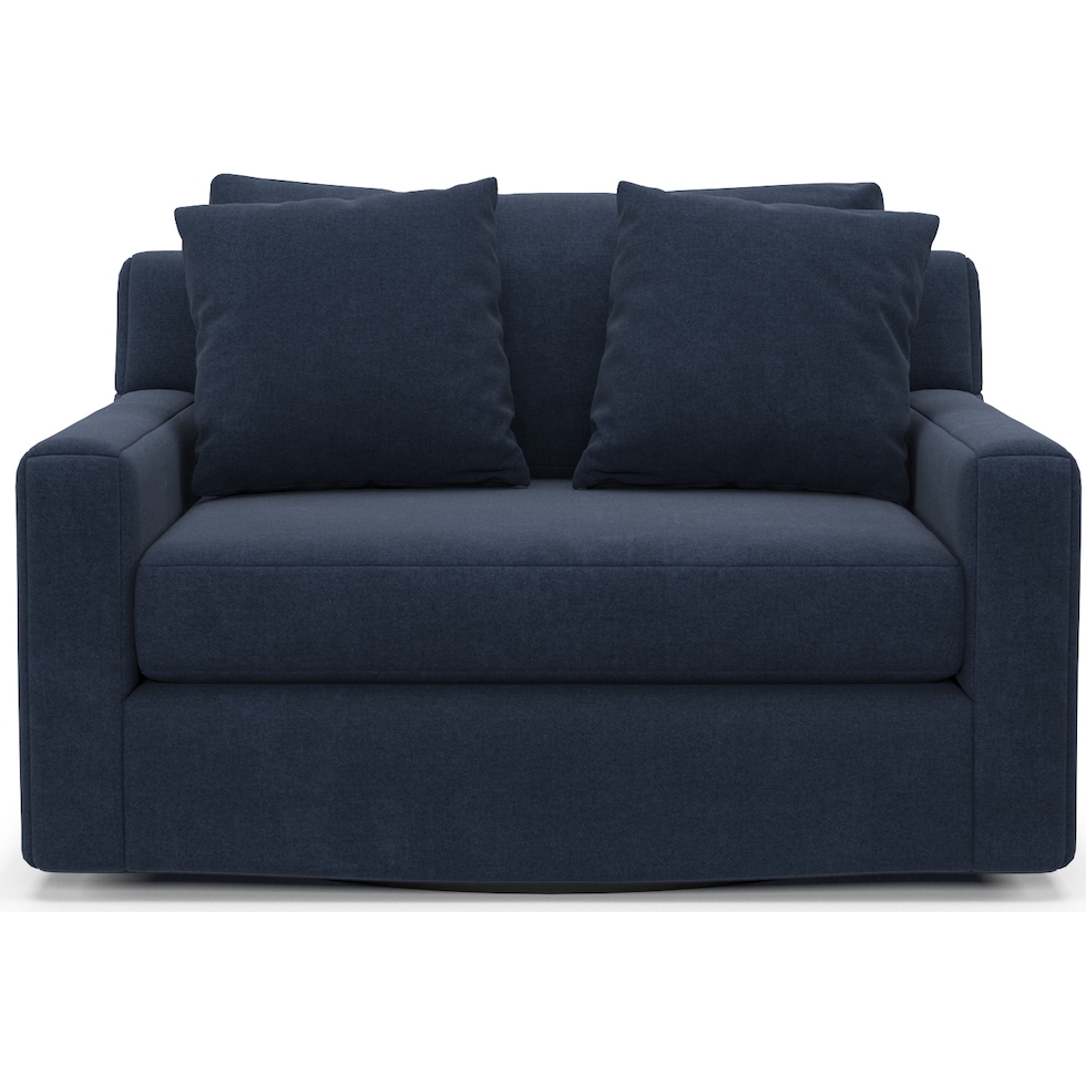 cade blue swivel chair   