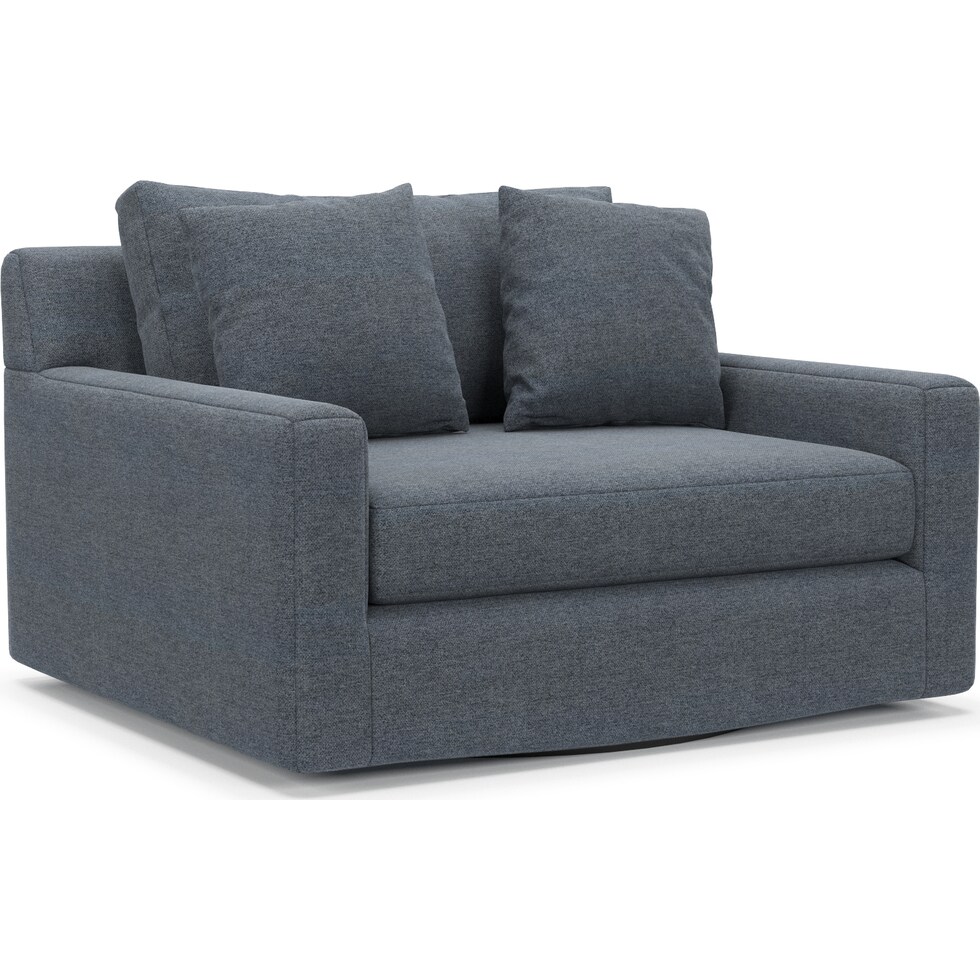 cade blue swivel chair   