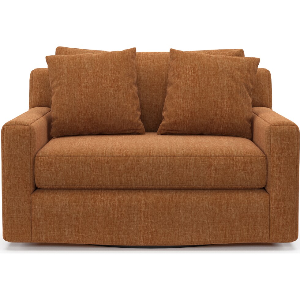 cade orange swivel chair   