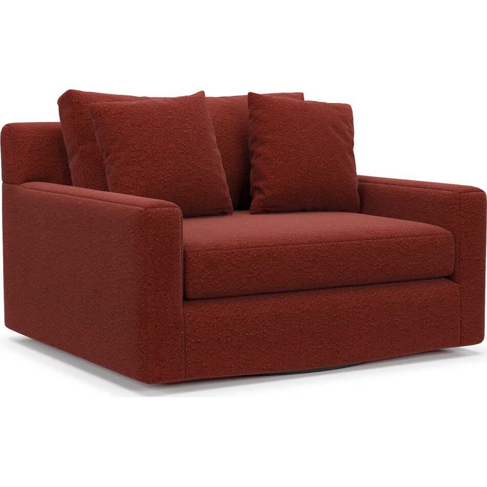 cade red swivel chair   