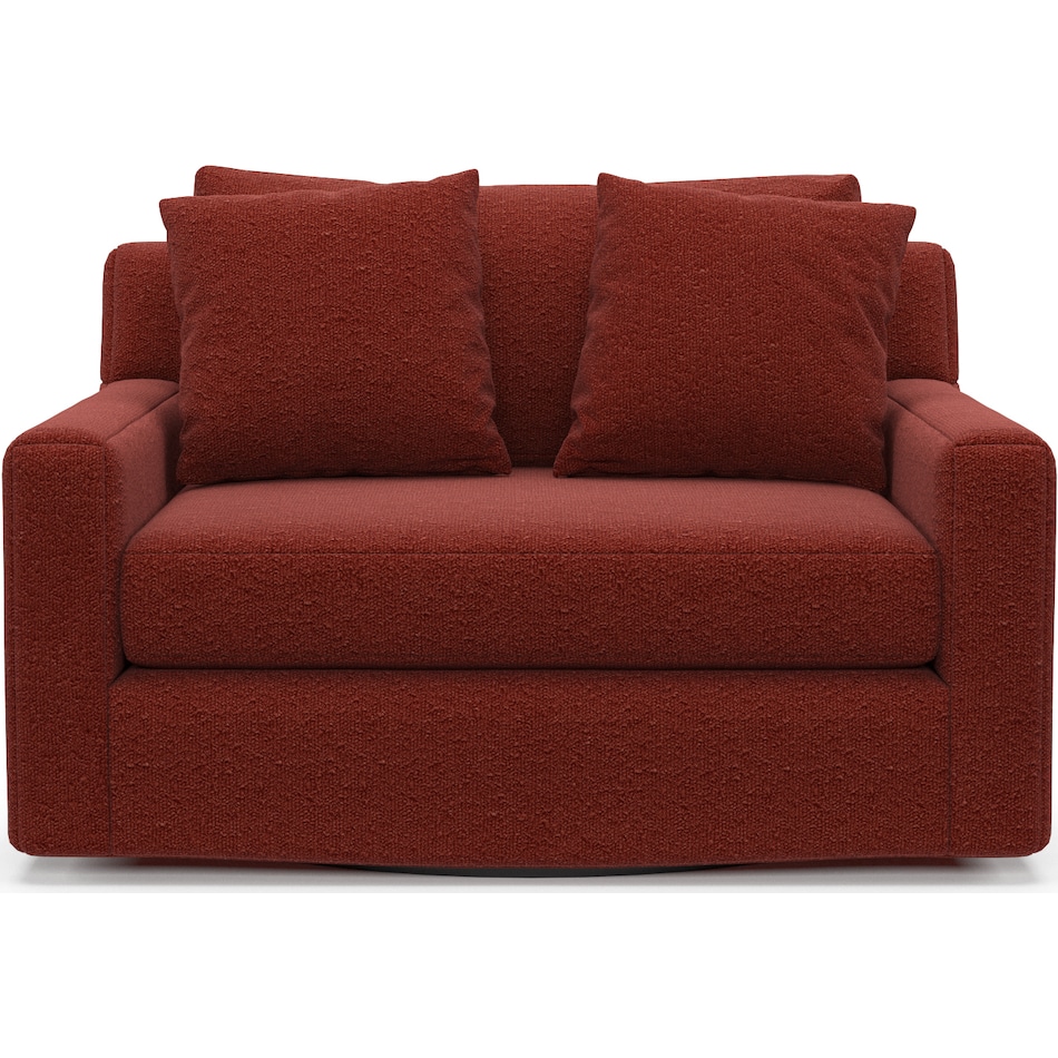 cade red swivel chair   