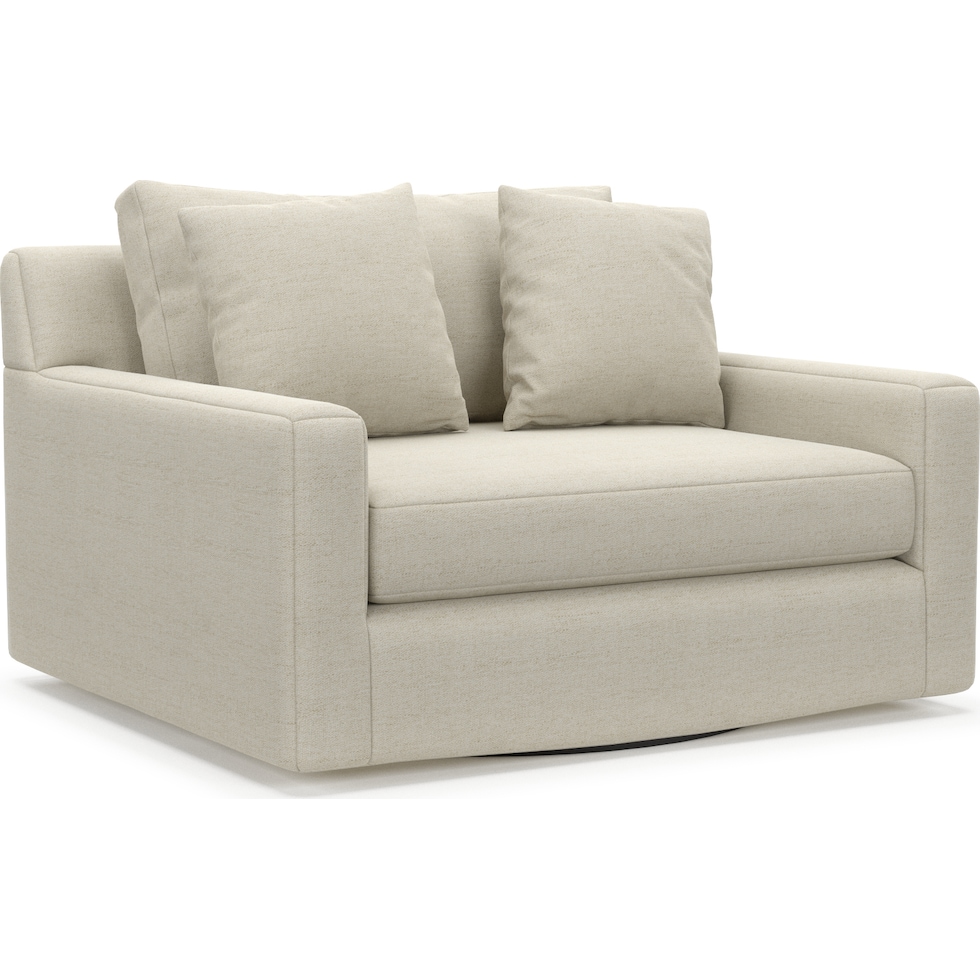 cade white swivel chair   