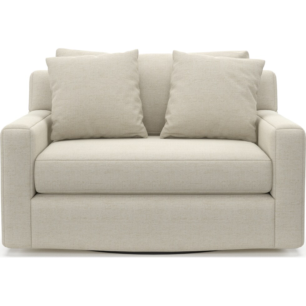 cade white swivel chair   