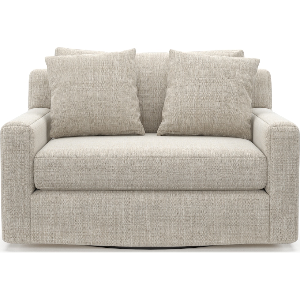 cade white swivel chair   