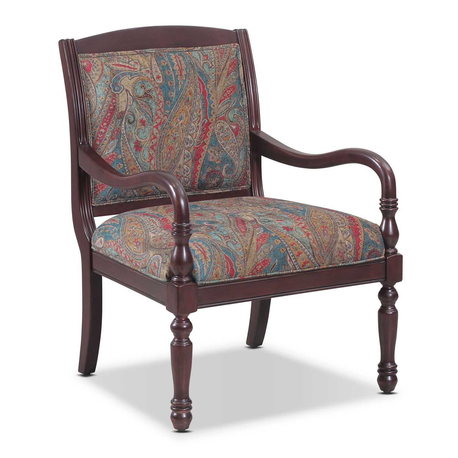 Cadence Accent Chair Paisley American Signature Furniture   Cadence Multicolor Accent Chair 1767925 410413 