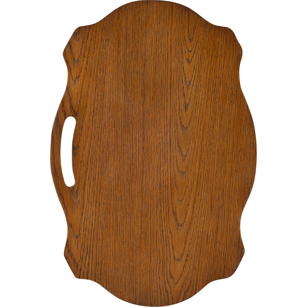 caine brown white tray table   
