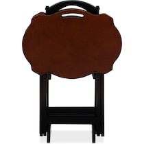 caine dark brown tray table   