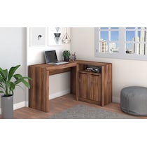 calabria dark brown l shaped desk   