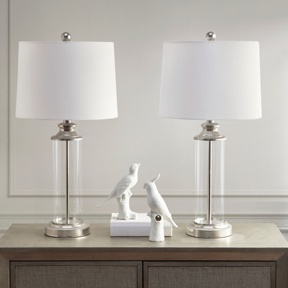 calhoun silver table lamp   