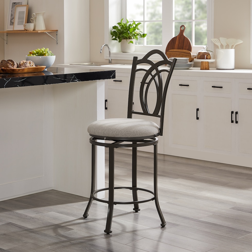 calif gray counter height stool   