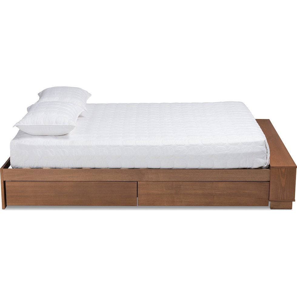 calista dark brown queen bed   