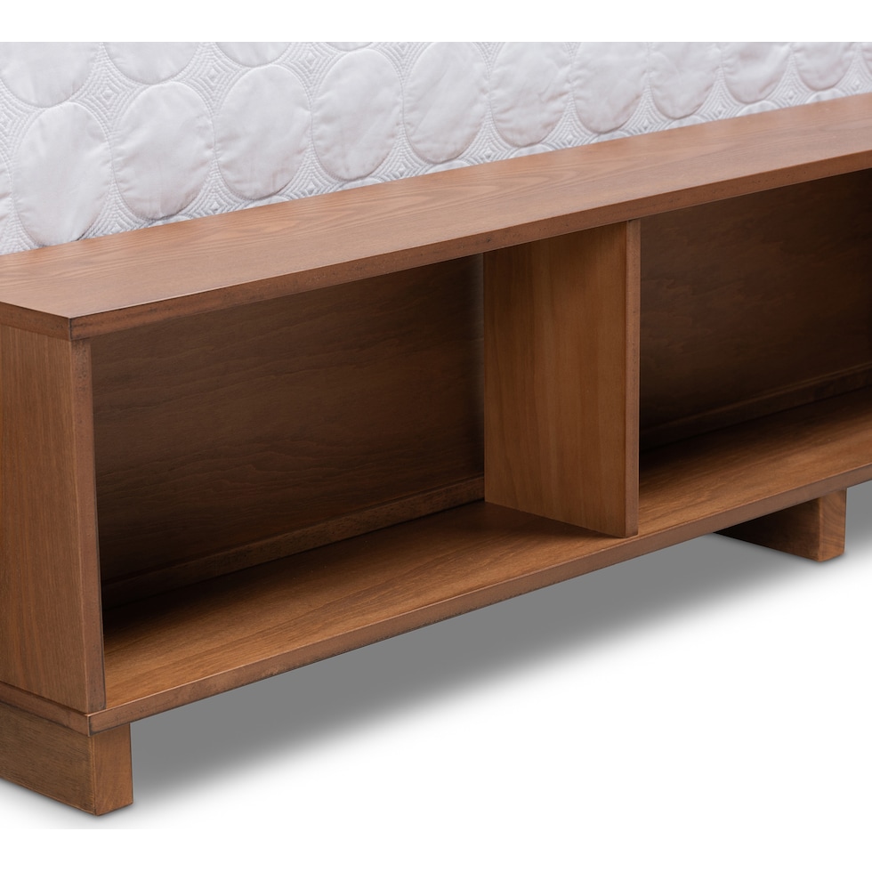 calista dark brown queen bed   