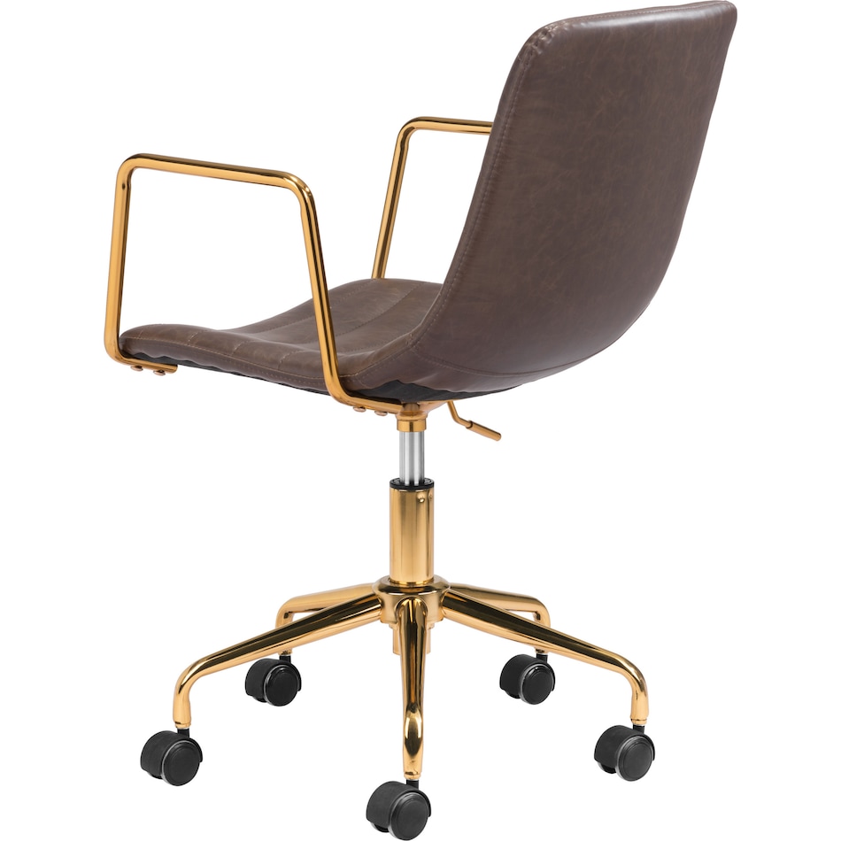 callan dark brown desk chair   