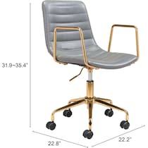 callan gray desk chair   