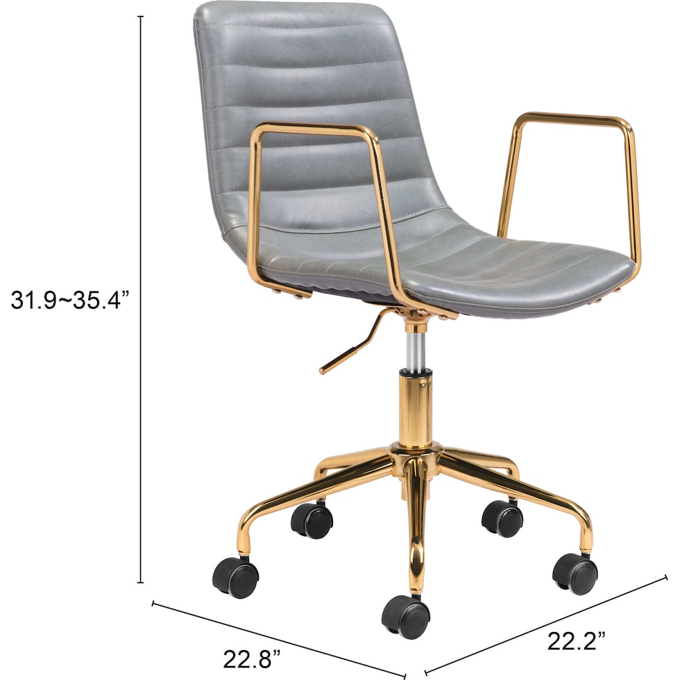callan gray desk chair   