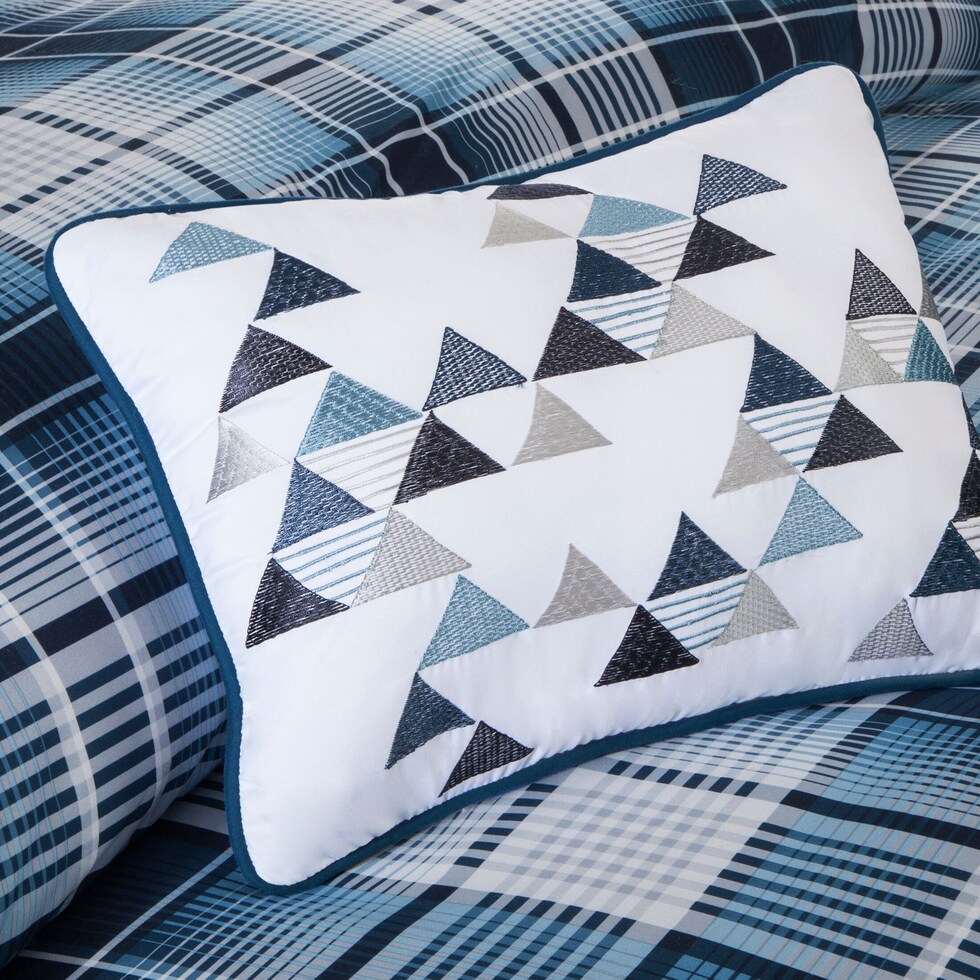 callen blue twin bedding set   