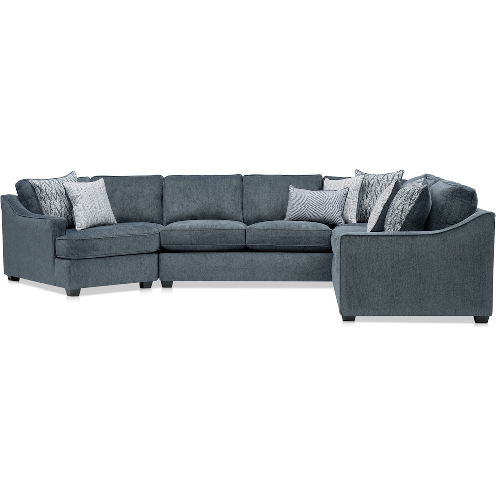 callie blue sectional   