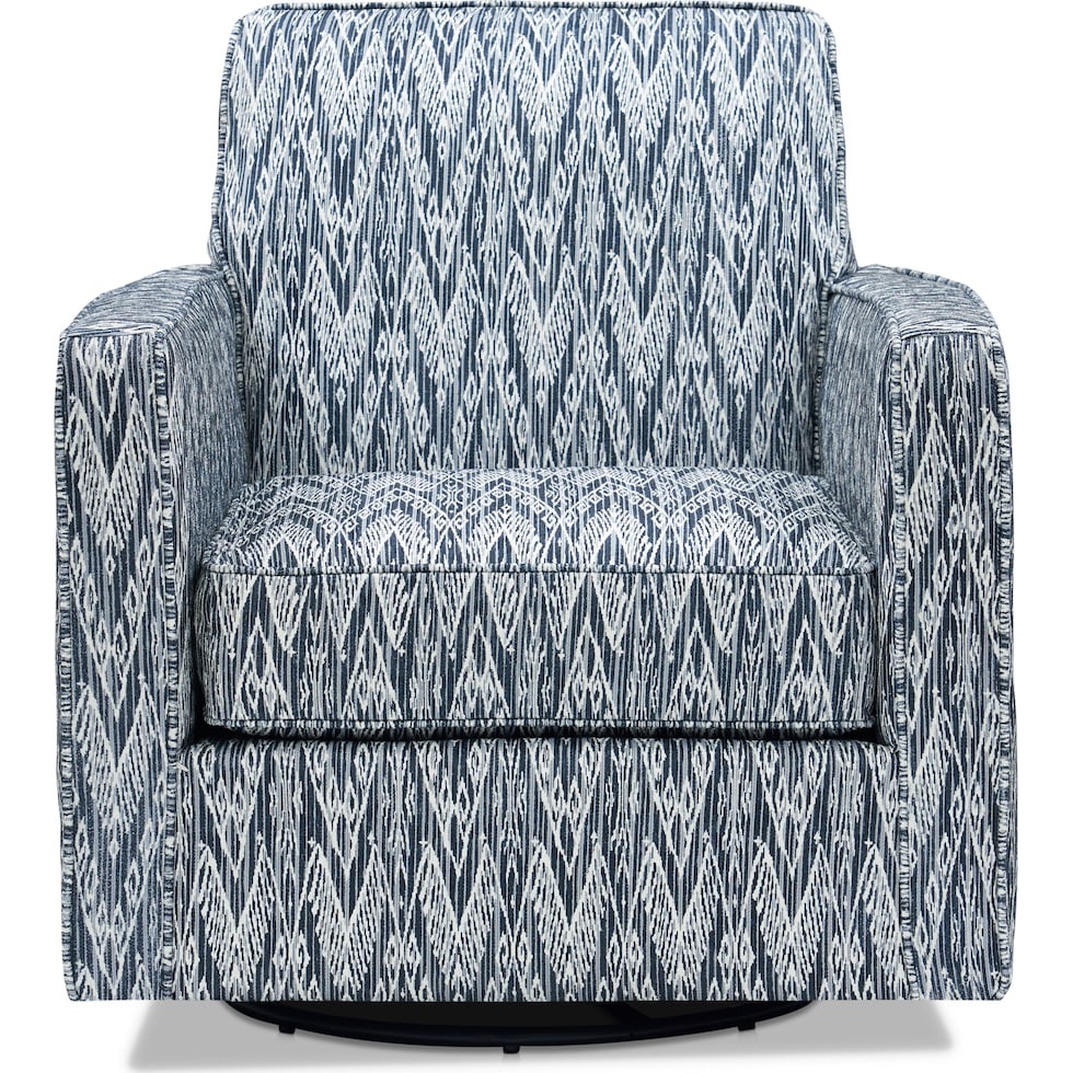 callie blue swivel chair   