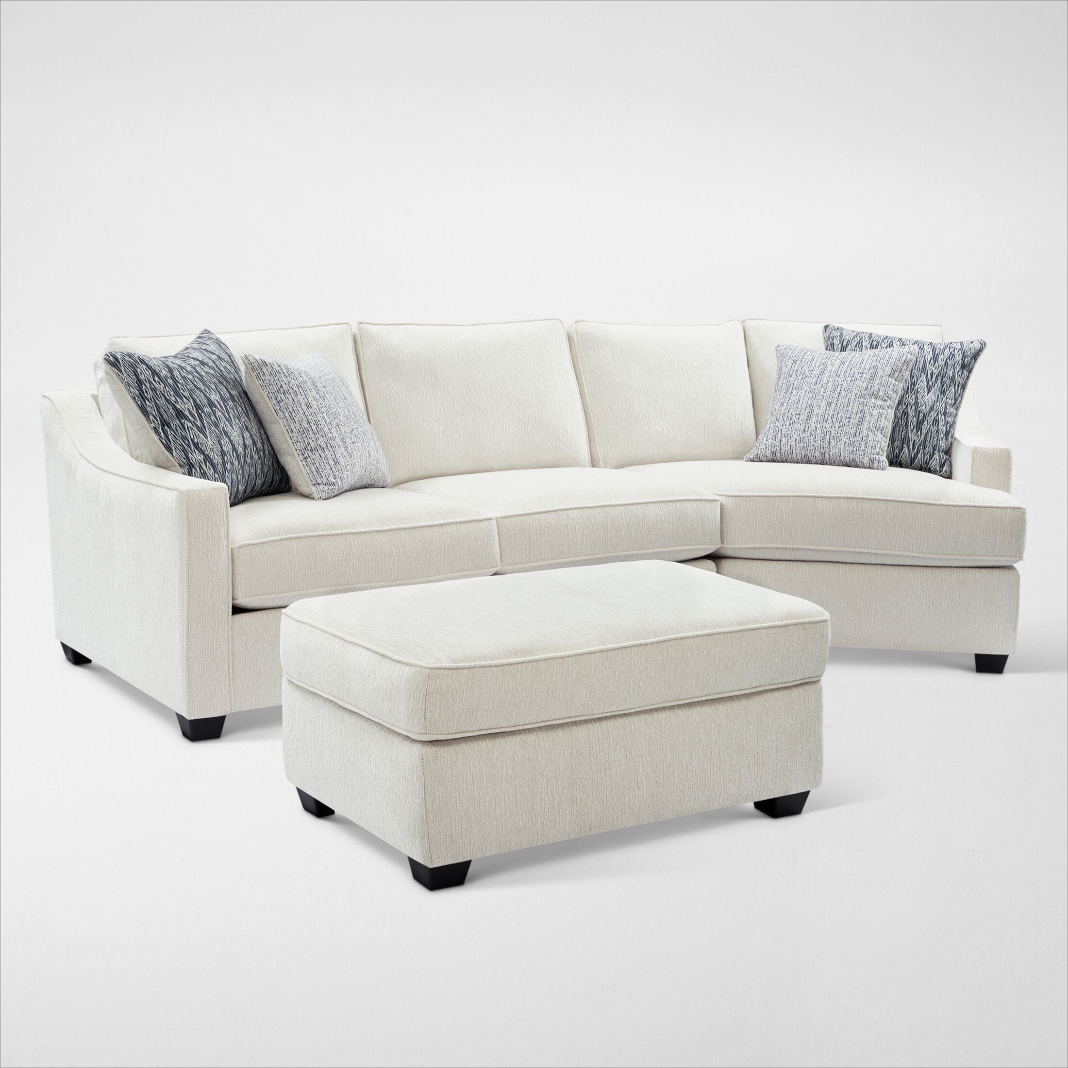 Callie 2Piece Sectional with Cuddler and Ottoman American Signature