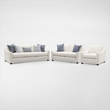 Callie Sofa, Loveseat and Chair Set