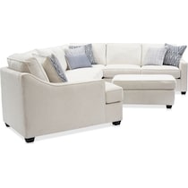 callie white  pc sectional and ottoman   