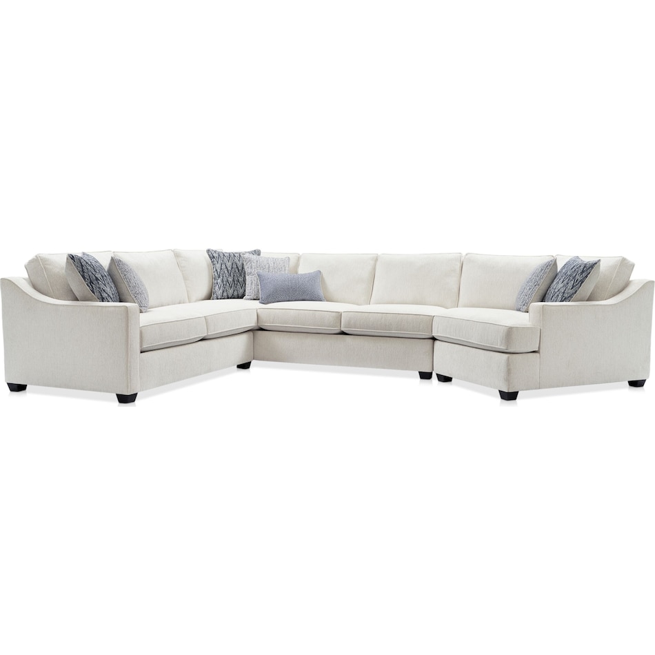 callie white  pc sectional with cuddler   