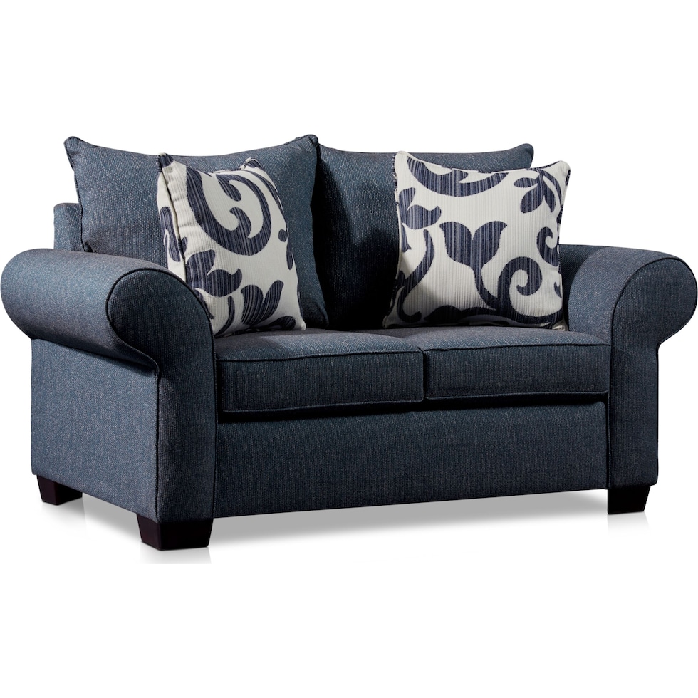 calloway blue loveseat   