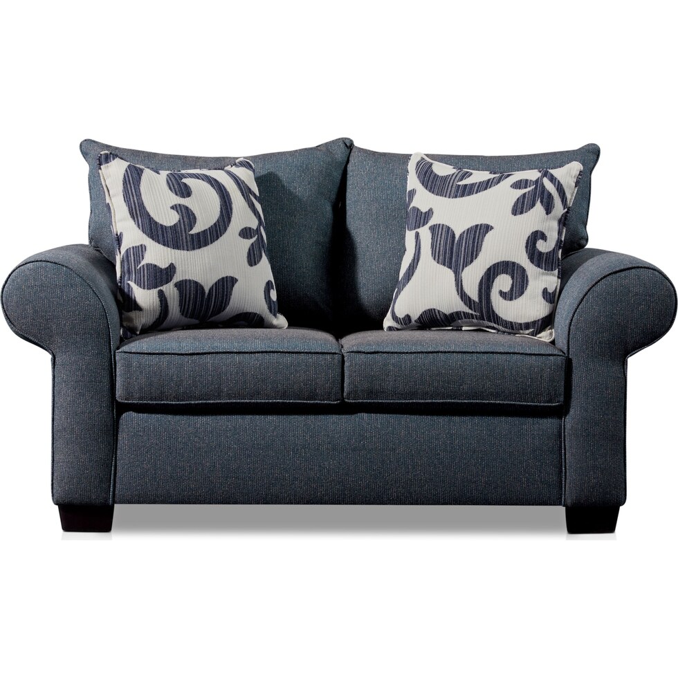 calloway blue loveseat   
