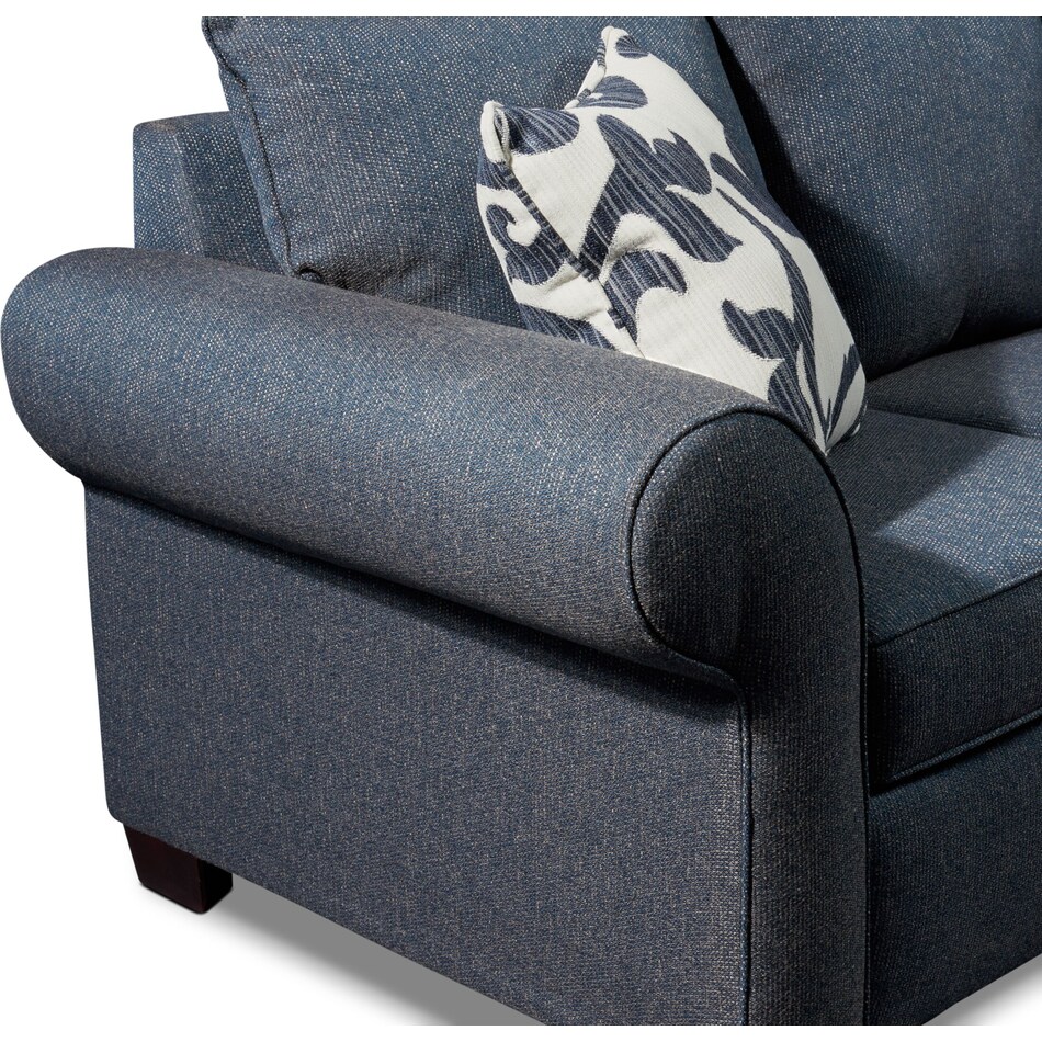 calloway blue loveseat   