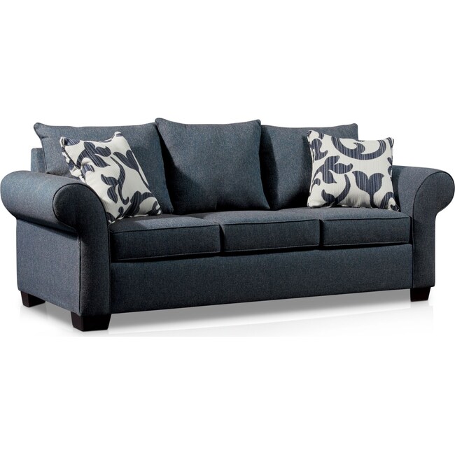 Living Room Furniture - Calloway Sofa - Blue