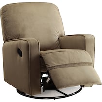 cally dark brown glider recliner   