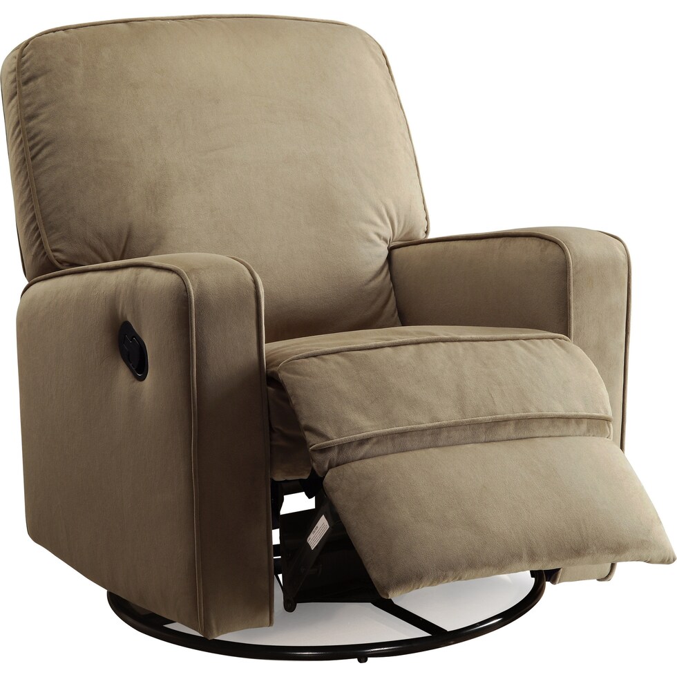 cally dark brown glider recliner   