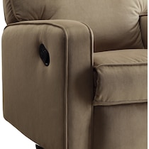 cally dark brown glider recliner   