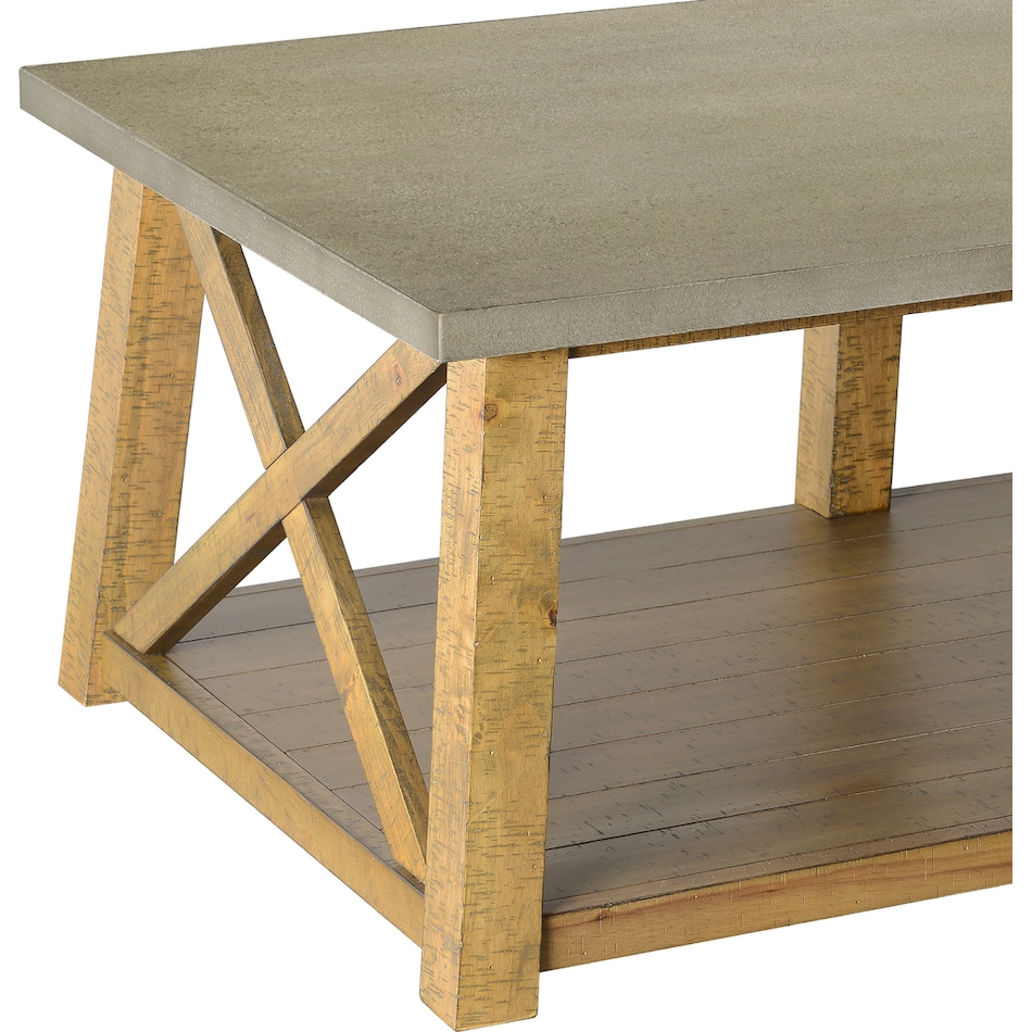 calvin gray brown coffee table   