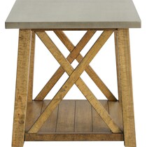 calvin gray brown end table   