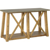 calvin gray brown sofa table   