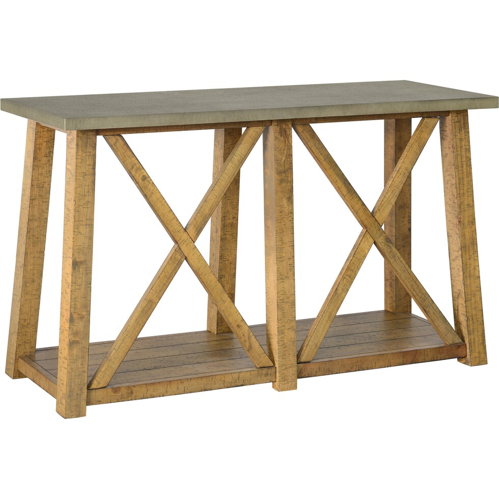 calvin gray brown sofa table   