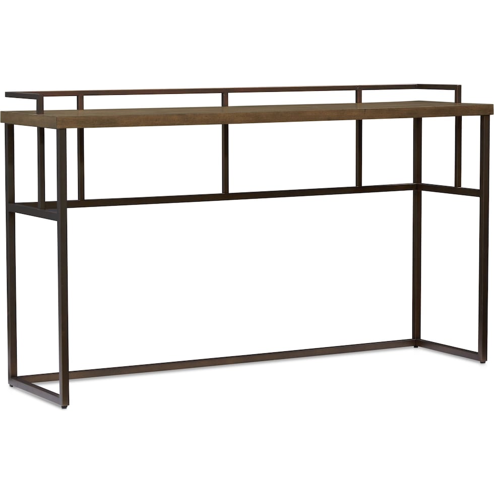 calypso dark brown console table   