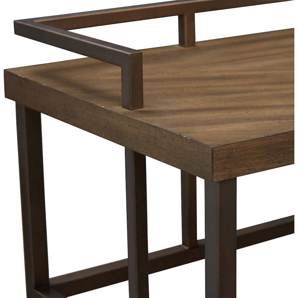 calypso dark brown console table   