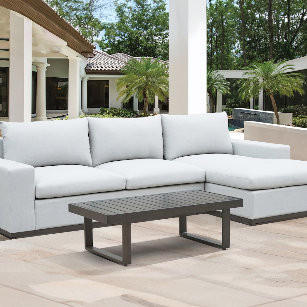 cambridge gray outdoor coffee table   