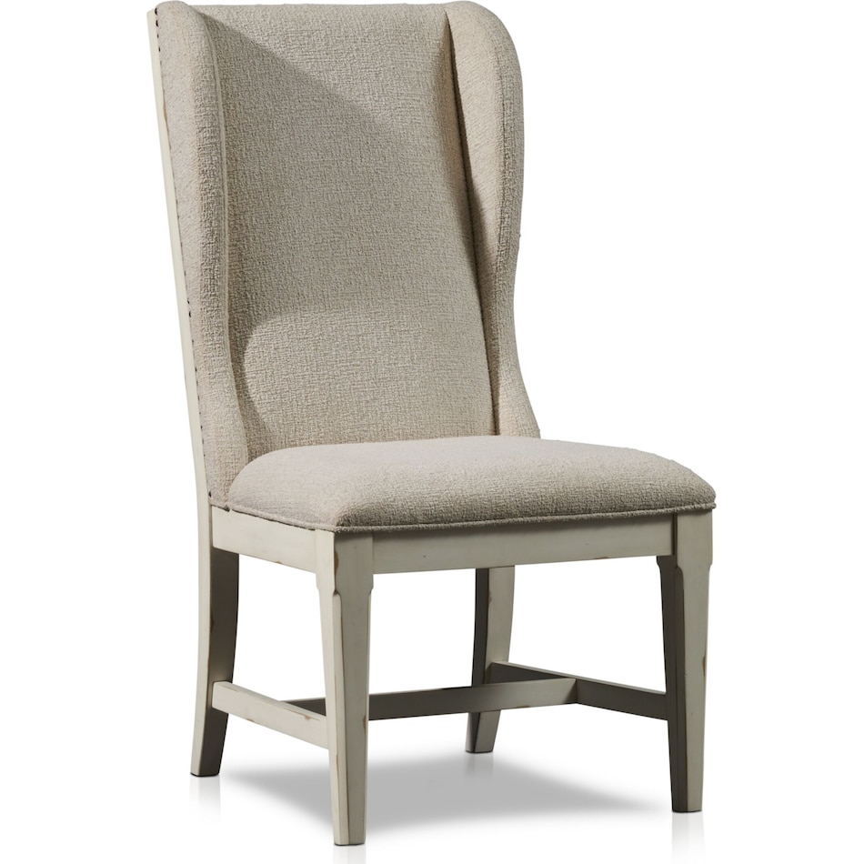 cambridge white upholstered dining chair   