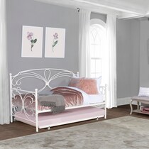 cambry white twin bed   