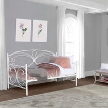 cambry white twin bed   