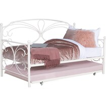 cambry white twin bed   