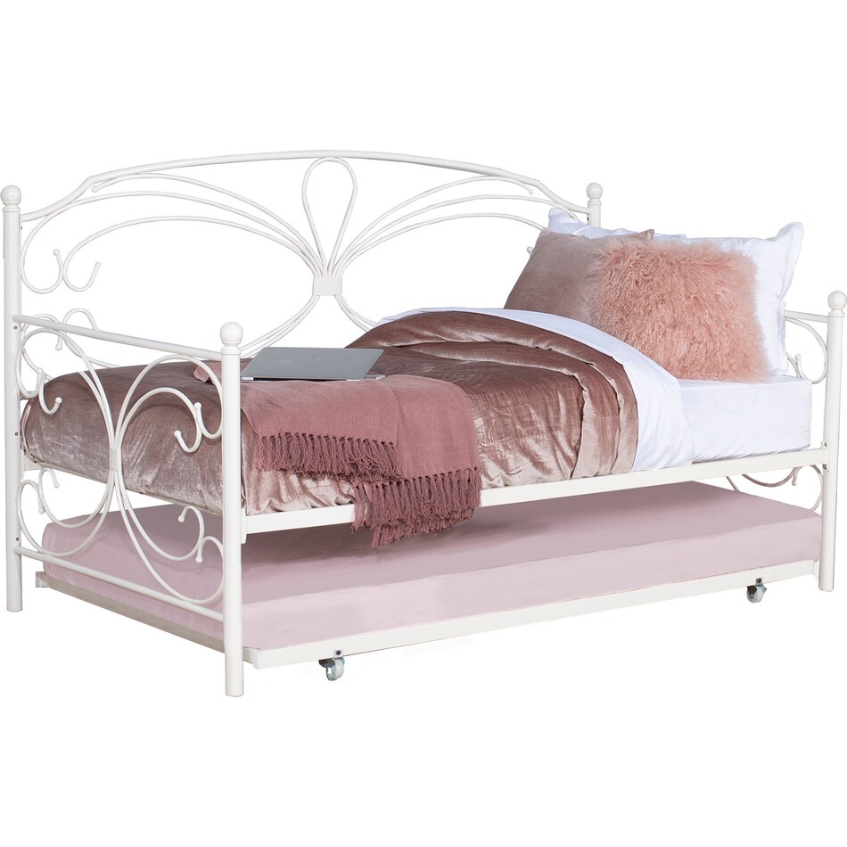 cambry white twin bed   